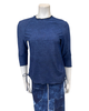 Seashells S7549 Washed Denim 3/4 Sleeve Swim Top with Side Ruching Myselflingerie.com
