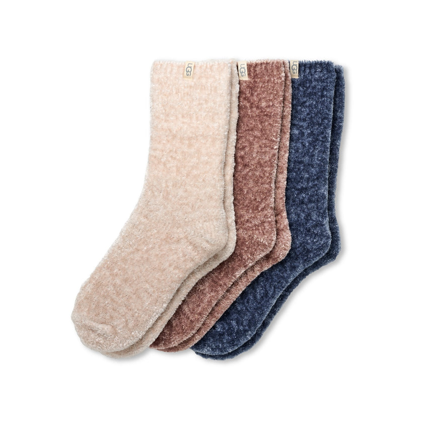 UGG 1123776 Cream/Dawn Patrol/Dart Leda Sparkle 3 Pack Socks Gift Set Myselflingerie.com