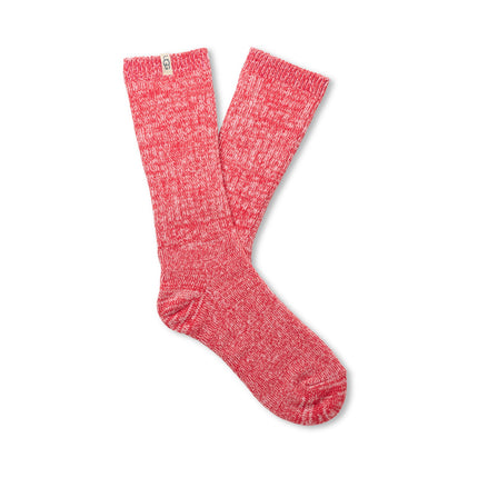 UGG 1014832 Hibiscus Pink Rib Knit Slouchy Crew Socks Myselflingerie.com