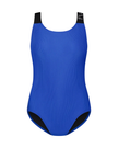 Flamingo 25FL071 Royal Blue Ribbed Logo Swimsuit Myselflingerie.com