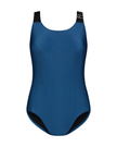 Flamingo 25FL071 Teal Ribbed Logo Swimsuit Myselflingerie.com
