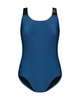 Flamingo 25FL071 Teal Ribbed Logo Swimsuit Myselflingerie.com