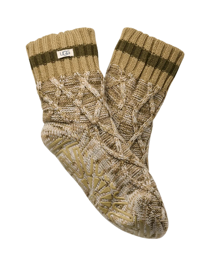 UGG 1176579 Burnt Olive/Muted Brass Melange Deedee Fleece Lined Quarter II Socks Myselflingerie.com