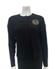 Sparrow S-7336 Black Ribbed Modal Cardigan with Emblem Myselflingerie.com
