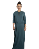 Plush PM N5112 Ivy Green Metalasse Cotton Nursing Nightgown Myselflingerie.com