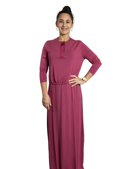 Plush PM N5112 Pink Cherry Metalasse Cotton Nursing Nightgown Myselflingerie.com