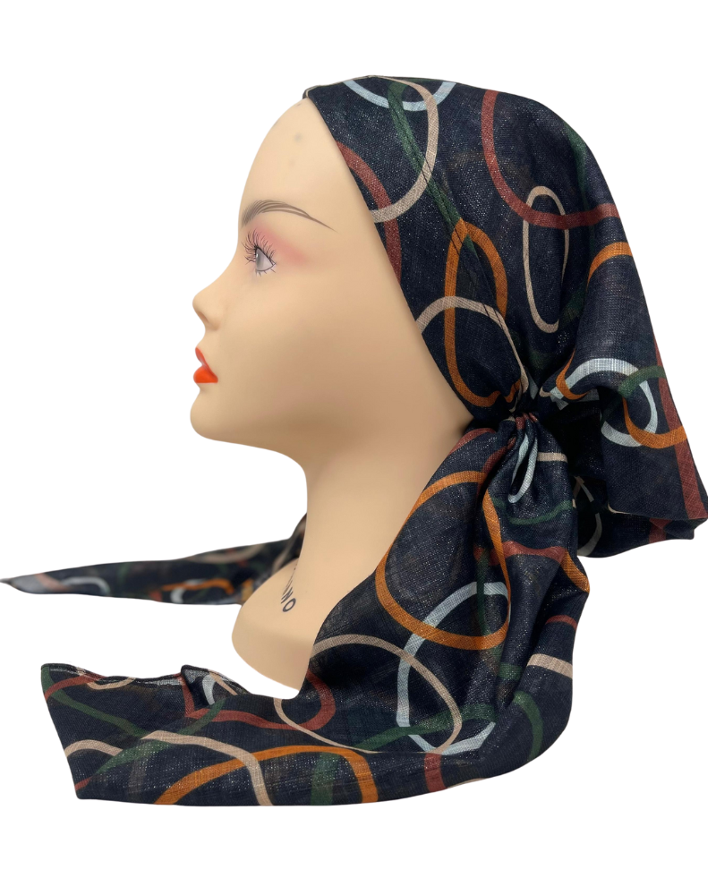 It's Younique PP-HOO-GN Hoops Print Pre-Tied Bandanna with Velvet Grip Myselflingerie.com