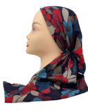 It's Younique PP-FLMIX-GN Red/Green Floral Mix Pre-Tied Bandanna with Velvet Grip Myselflingerie.com