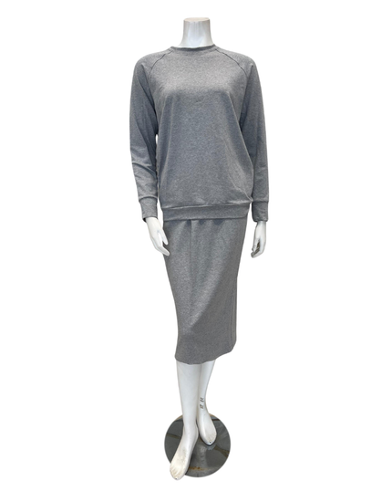 Jackie O' 2PC-TSHIRT-GRY Grey Lounger Top & Skirt Set Myselflingerie.com