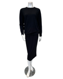 Jackie O' 2 PC Black Lounger Top & Skirt Set