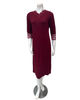 Oh! Zuza M4508 Red Wine Modest V Lace Modal Nightshirt Myselflingerie.com