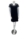 Oh! Zuza 4515 Black Sheer Lace Neck Modal Nightshirt Myselflingerie.com