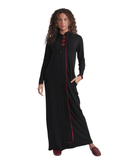 Ellwi Oversized Button Design Hood Zippered Morning Robe