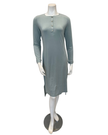 Oh! Zuza 3351-N Agave Green Long Sleeve Modal Button Down Nightshirt Myselflingerie.com