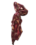 HS657N Burgundy Paint Strokes Adjustable Pre-Tied Bandanna with Velvet Grip