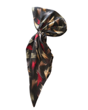 HS657A Black Paint Strokes Adjustable Pre-Tied Bandanna with Velvet Grip
