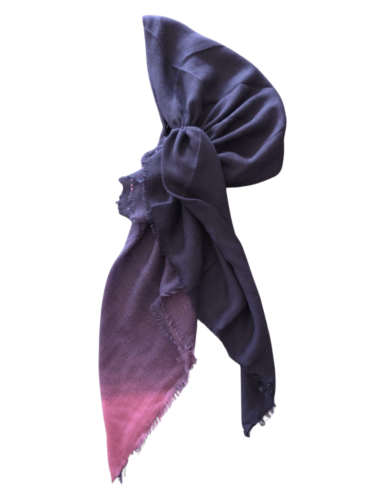 Revaz HS652A/M Black/Mauve Ombre Adjustable Pre-Tied Bandanna with Velvet Grip Myselflingerie.com