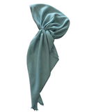 HS651T Teal Shimmer Adjustable Pre-Tied Bandanna with Velvet Grip