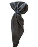 Revaz Black Shimmer Adjustable Pre-Tied Bandanna with Velvet Grip