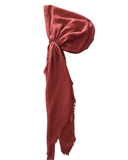 Revaz Burgundy Solid Adjustable Pre-Tied Bandanna with Velvet Grip