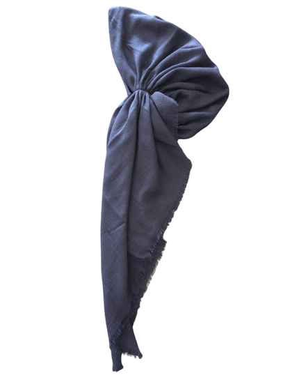 Revaz HS650H Navy Solid Adjustable Pre-Tied Bandanna with Velvet Grip Myselflingerie.com