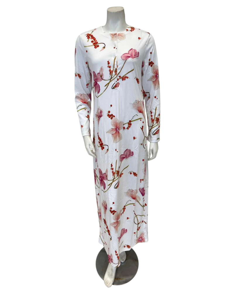 Furstenburg 45383276LI Spring Breeze Button Down Cotton Nightgown Myselflingerie.com