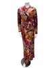 Angelice S7465 Pink and Beige Floral Plush Belted Front Morning Robe Myselflingerie.com
