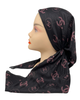 Revaz HS659A/N Black/Burgundy C Design Adjustable Pre-Tied Bandanna with Velvet Grip Myselflingerie.com
