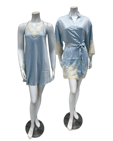 Flora Nikrooz Q81426 + Q80442 Ice Flow Genevive Chemise & Wrap Set Myselflingerie.com