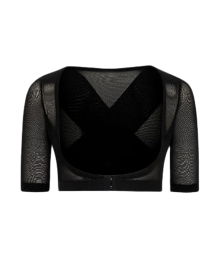 Gemsli SW112 Black Firm Posture Support Open Bust Arm Shaper Myselflingerie.com