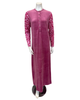 Nico Italy AP834VPK Pink Leopard Print Velour Snap Front Nightgown Myselflingerie.com