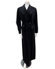 Runelli AP922VBK Black Velour Morning Wrap Robe with Flap Pockets Myselflingerie.com
