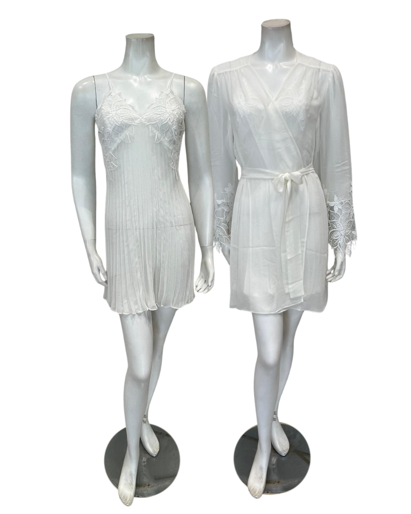 Rya Collection 1034 + 977 Ivory Delight Chemise & Wrap Set Myselflingerie.com