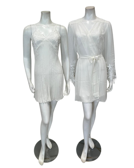 Rya Collection 1034 + 977 Ivory Delight Chemise & Wrap Set Myselflingerie.com