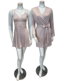 989 + 990 Sepia Rose Serenade Chemise & Wrap Set