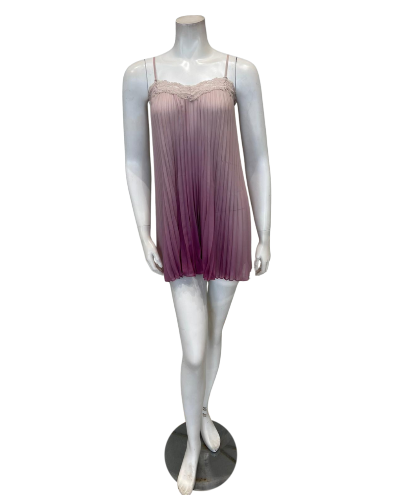 Rya Collection 114 Orchid Blend Or Chiffon Accordion Pleated Chemise Myselflingerie.com
