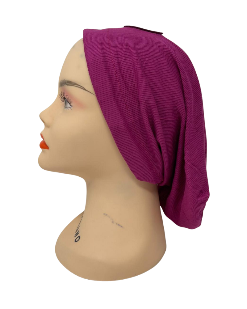 C. Bird CB94 Pink Ribbed with Logo Bamboo Beanie Snood Myselflingerie.com