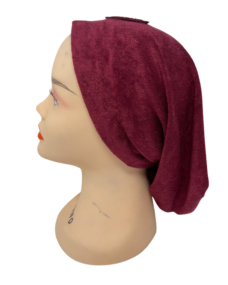 C. Bird CB100 Burgundy Terry Beanie Snood Myselflingerie.com