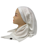 SP309A-WH White Adjustable Pre-Tied Open Back Bandanna