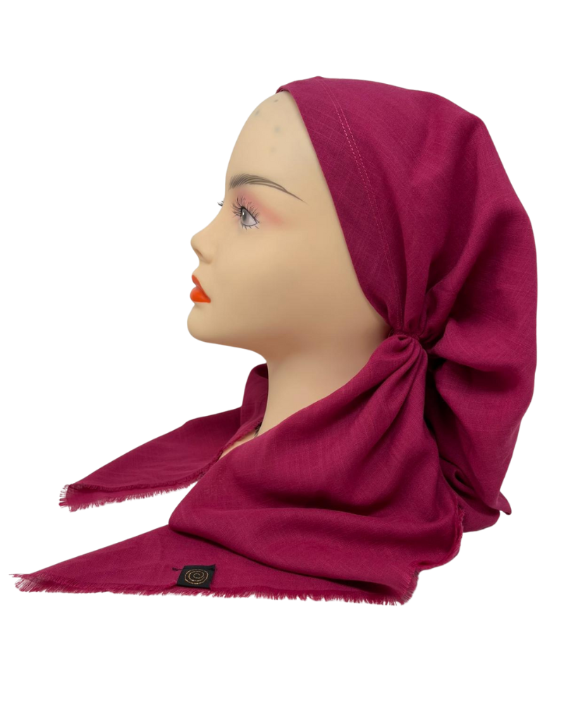 Cherie SP309A-BRY Berry Adjustable Pre-Tied Open Back Bandanna Myselflingerie.com