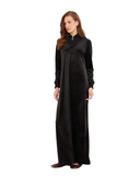 ORD Black Velour Zipper Lounger with Ribbed Collar