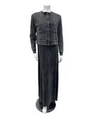 DRV26935 + TRV26936 Black Wash Sleeveless Maxi Jumper & Cardigan Set