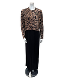 PNO26W7001 Black Spotted Print Modal Nursing Nightgown