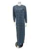 Lunderbeck N5082-24V Azure Blue Candy Leopard Modal Versatile Nursing Nightgown Myselflingerie.com