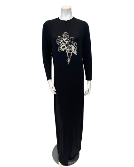 Lunderbeck N5198 Black Orchid 3D Pull On Modal Nightgown Myselflingerie.com
