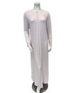 Verdiani 4437 Soft Pink Lace Applique Button Down Modal Nightgown Myselflingerie.com