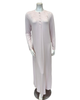 Verdiani 4437 Soft Pink Lace Applique Button Down Modal Nightgown Myselflingerie.com