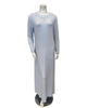 Verdiani 4409 Pale Blue Sheer Lace Applique Pull On Modal Nightgown Myselflingerie.com
