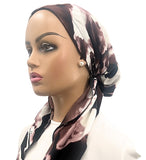 P2628 Black Rose Dot Clouded Classic Fit Pre-Tied Bandanna