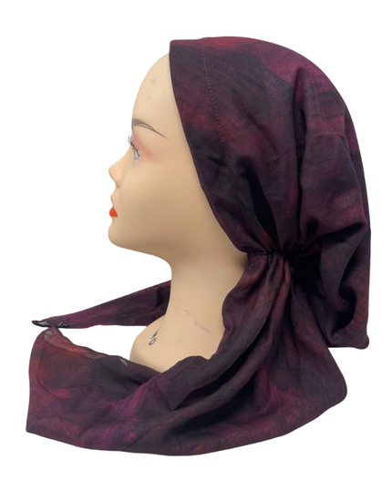 Ahead IT2720 Wine Diminish Israeli Style Long Tails Pre-Tied Bandanna Myselflingerie.com